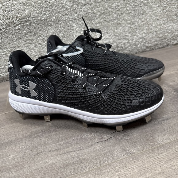 Under Armour UA Glyde 2‎ MT Metal Softball Cleats Black US Women's 10 NEW $95 - Picture 1 of 7